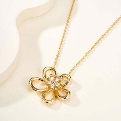 [GALE JURI]FLOWERLACE NECKLACE 5 DIAMONDS