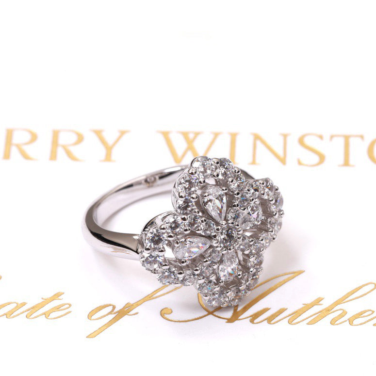 [GALE]LOOP RING FULL MOTIF DIAMOND 16MM SILVE