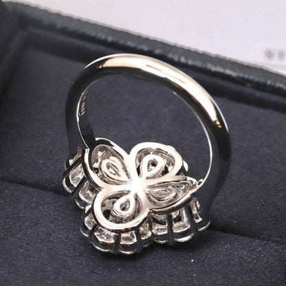 [GALE]LOOP RING FULL MOTIF DIAMOND 16MM SILVE