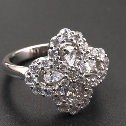 [GALE]LOOP RING FULL MOTIF DIAMOND 16MM SILVE