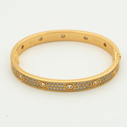 [GALE]LOVE BRACELET 6.1MM DIAMOND-PAVED 10 BIG DIAMONDS