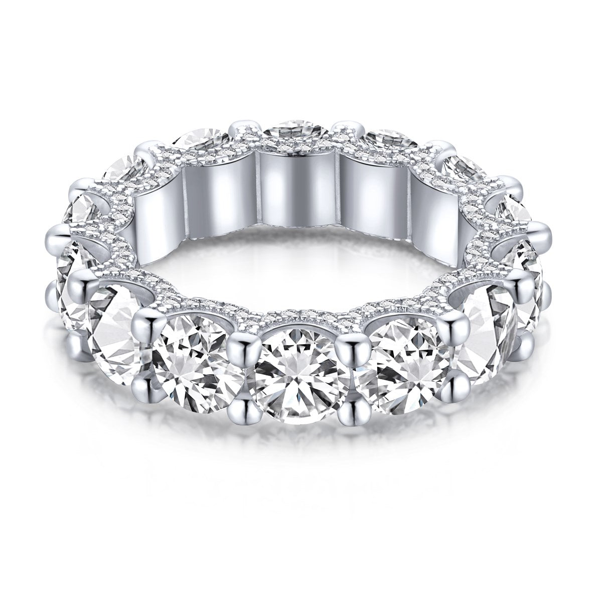 [GALE]Gorgeous Round Cut Tennis Ring