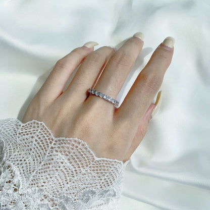 [GALE]Sparkling Round Cut Tennis Ring