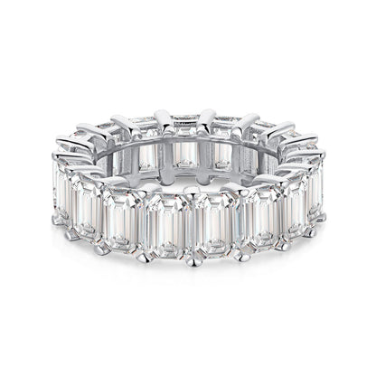 [GALE]0.75 Carat Elegant Emerald Cut Tennis Ring