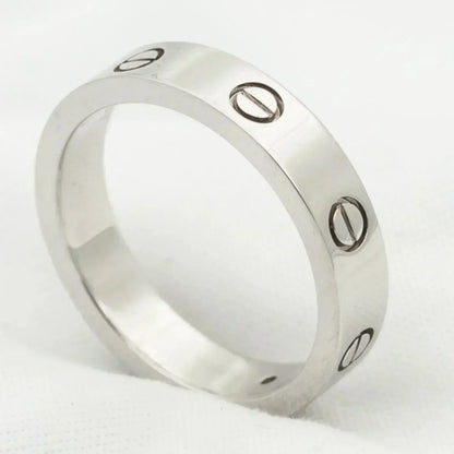[GALE]LOVE RING 4MM 1 DIAMOND SILVER