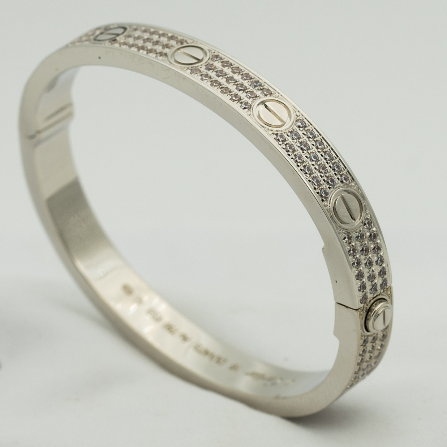 [GALE]LOVE BRACELET 6.1MM DIAMOND-PAVED