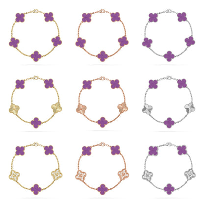 [GALE] CLOVER 5 MOTIF VIOLET BRACELET COLLECTION