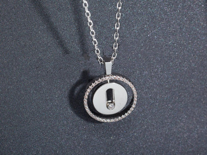 [GALE]LUCKY MOVE PM NECKLACE SILVER DIAMOND