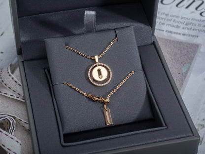 [GALE]LUCKY MOVE PM NECKLACE PINK GOLD DIAMOND