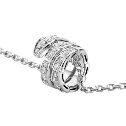 [GALE]SERPENTI  NECKLACE DOUBLE RING DIAMOND