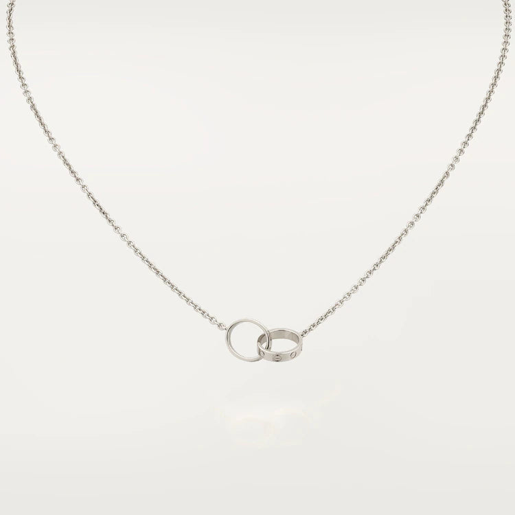 [GALE]LOVE NECKLACE PINK GOLD AND SILVER