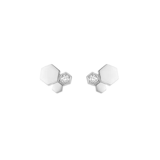 [GALE]BEE LOVE SILVER DIAMOND EARRINGS