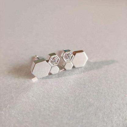 [GALE]BEE LOVE SILVER DIAMOND EARRINGS