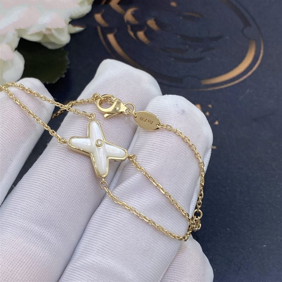 [GALE]JEUX BRACELET WHITE MOP GOLD 1 DIAMOND