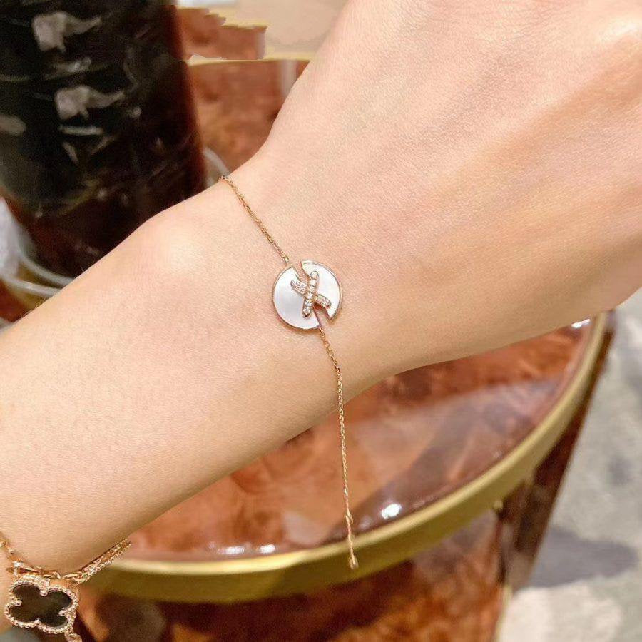 [GALE]JEUX DE BRACELET MOP PINK GOLD DIAMONDS