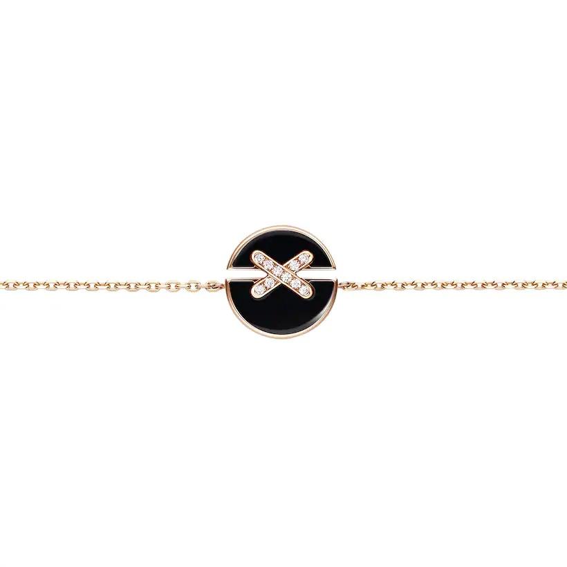 [GALE]JEUX DE BRACELET ONYX PINK GOLD DIAMOND