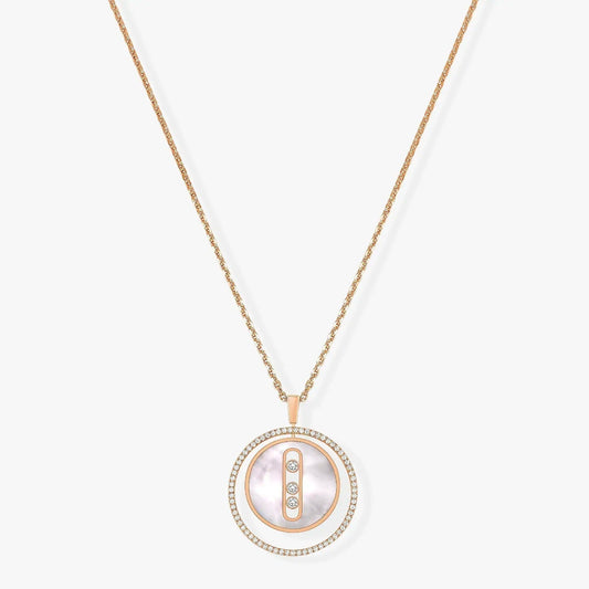 [GALE]LUCKY MOVE MM NACRE BLANCHE DIAMOND NECKLACE