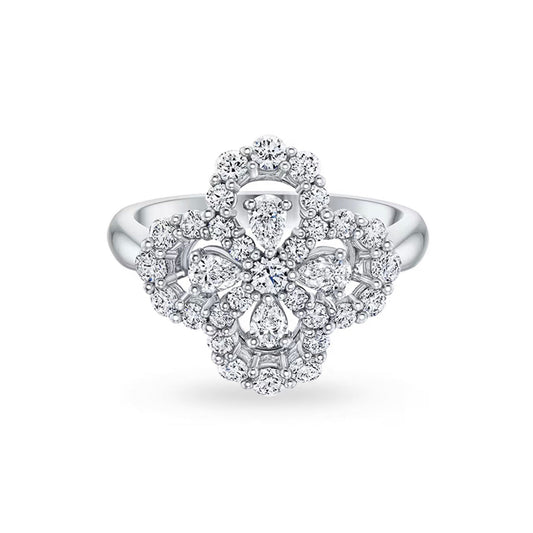 [GALE]LOOP RING FULL MOTIF DIAMOND 16MM SILVE
