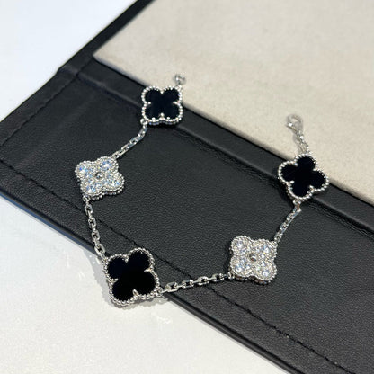 [GALE] CLOVER 5 MOTIF ONYXS BRACELET COLLECTION