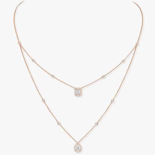 [GALE]MY TWIN 2 ROW DIAMOND NECKLACE