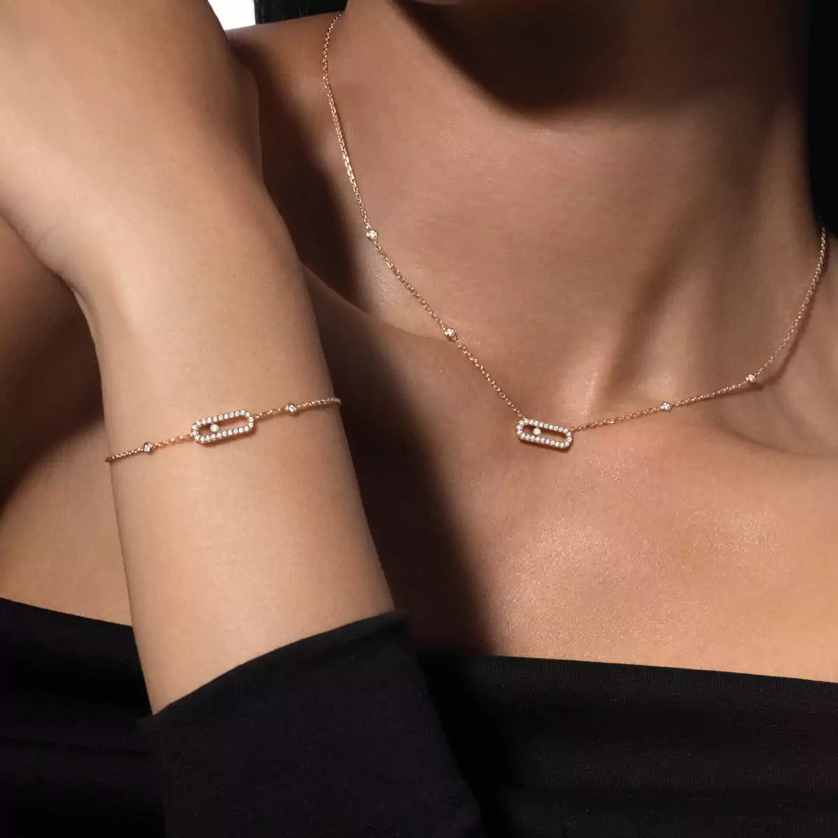 [GALE]Diamond Necklace Move Uno