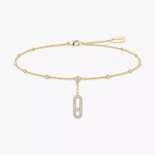 [GALE] Move Uno pavé ankle bracelet