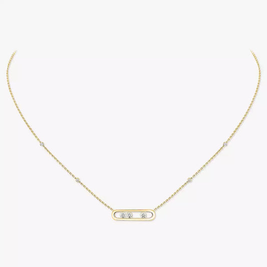 [GALE] Baby Move Gold Diamond Necklace