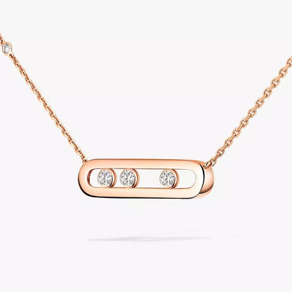 [GALE] Baby Move Gold Diamond Necklace