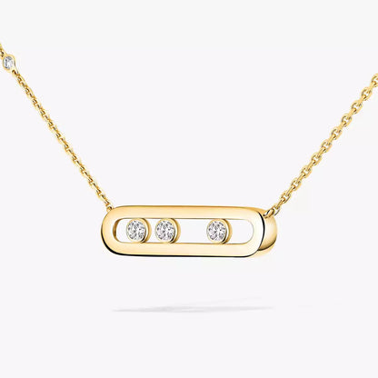 [GALE] Baby Move Gold Diamond Necklace