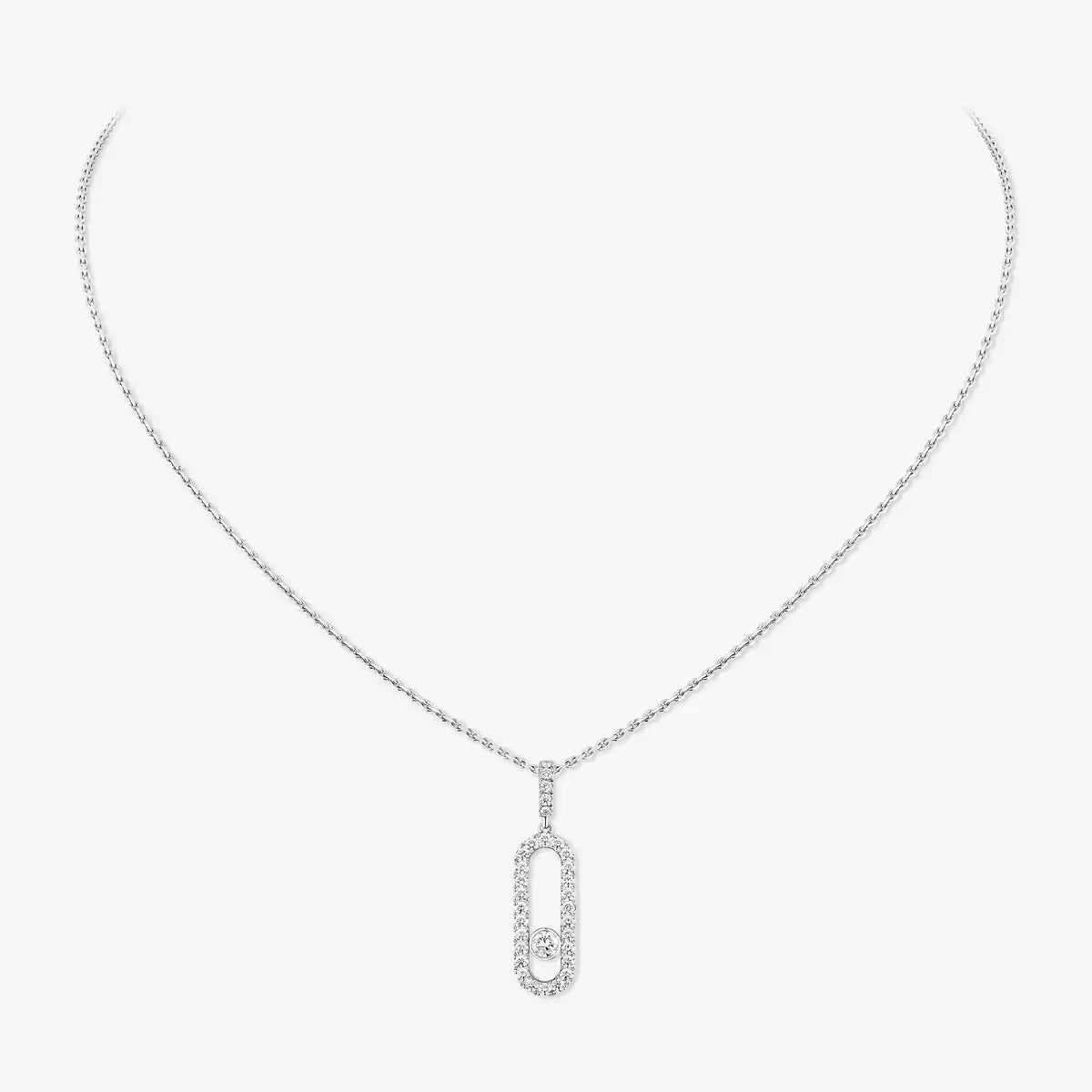 [GALE]Move Uno Diamond Necklace in Rose Gold