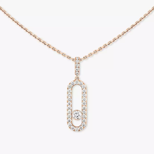 [GALE]Move Uno Diamond Necklace in Rose Gold