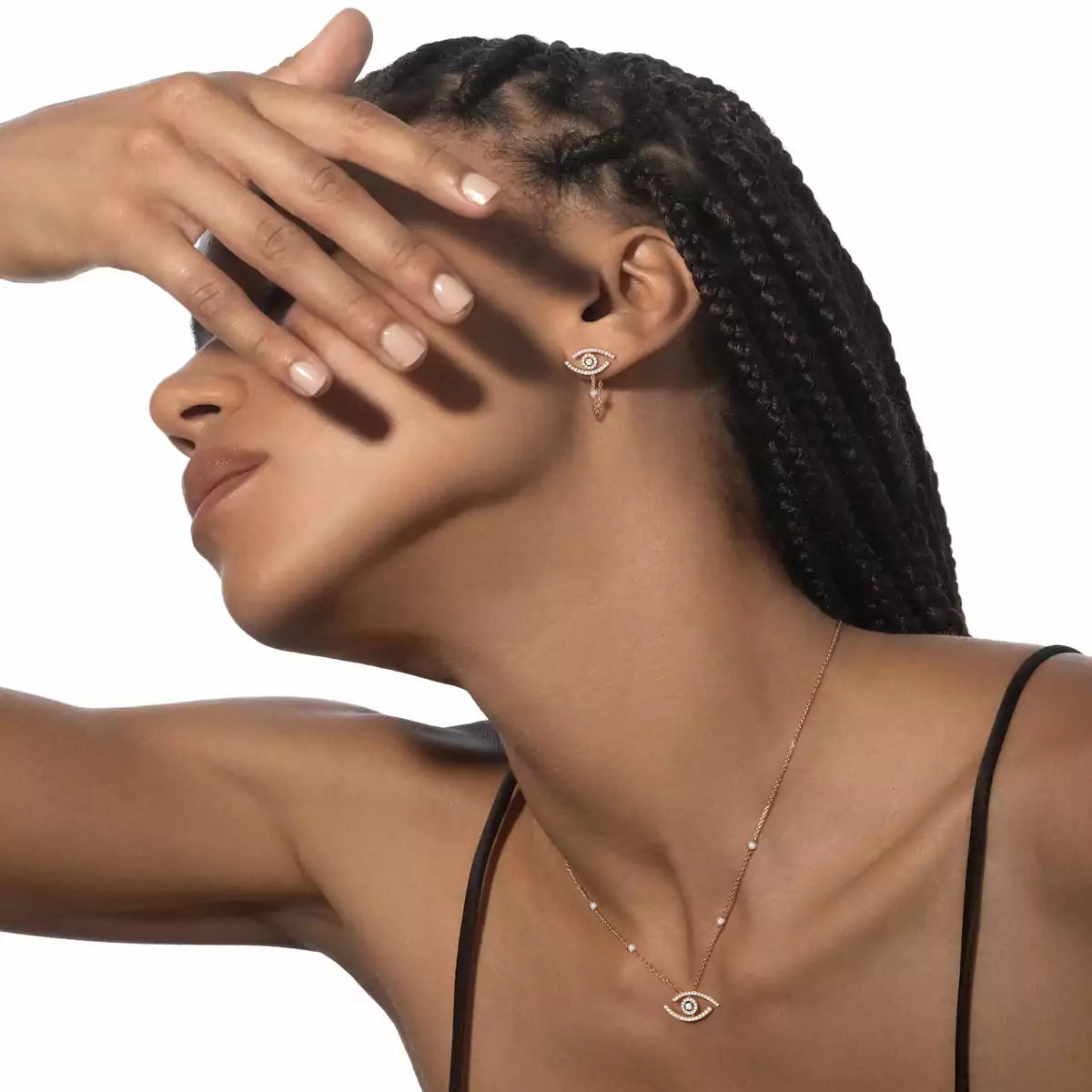 [GALE]Lucky Eye Diamond Earrings