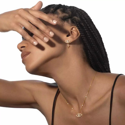 [GALE]Lucky Eye Diamond Earrings