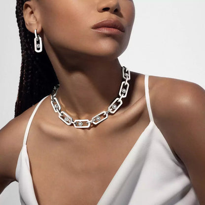 [GALE] So Move XL Diamond Hoop Earring