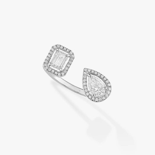 [GALE]MY TWIN TOI & MOI SILVER DIAMOND RING