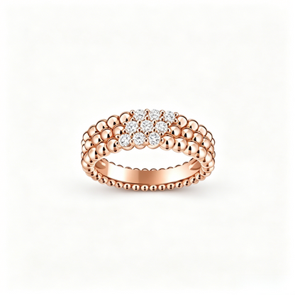 [GALE] THREE-ROW DIAMOND RING