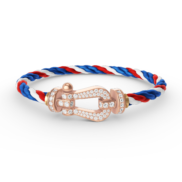 [GALE]FORCE LARGE HORSESHOE FULL DIAMOND BRACELET ROSE GOLD