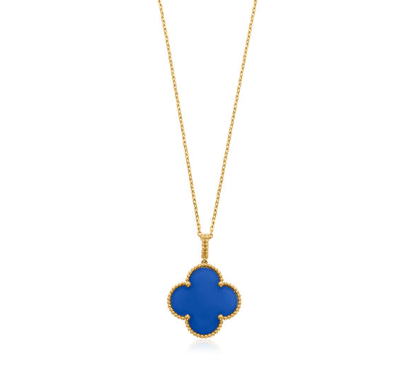 [GALE]CLOVER 25MM NECKLACE TURQUOISE ROSE GOLD