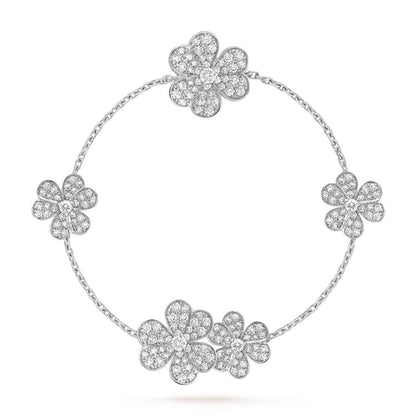 [GALE]FRIVOLE SILVER 5 FLOWERS BRACELET