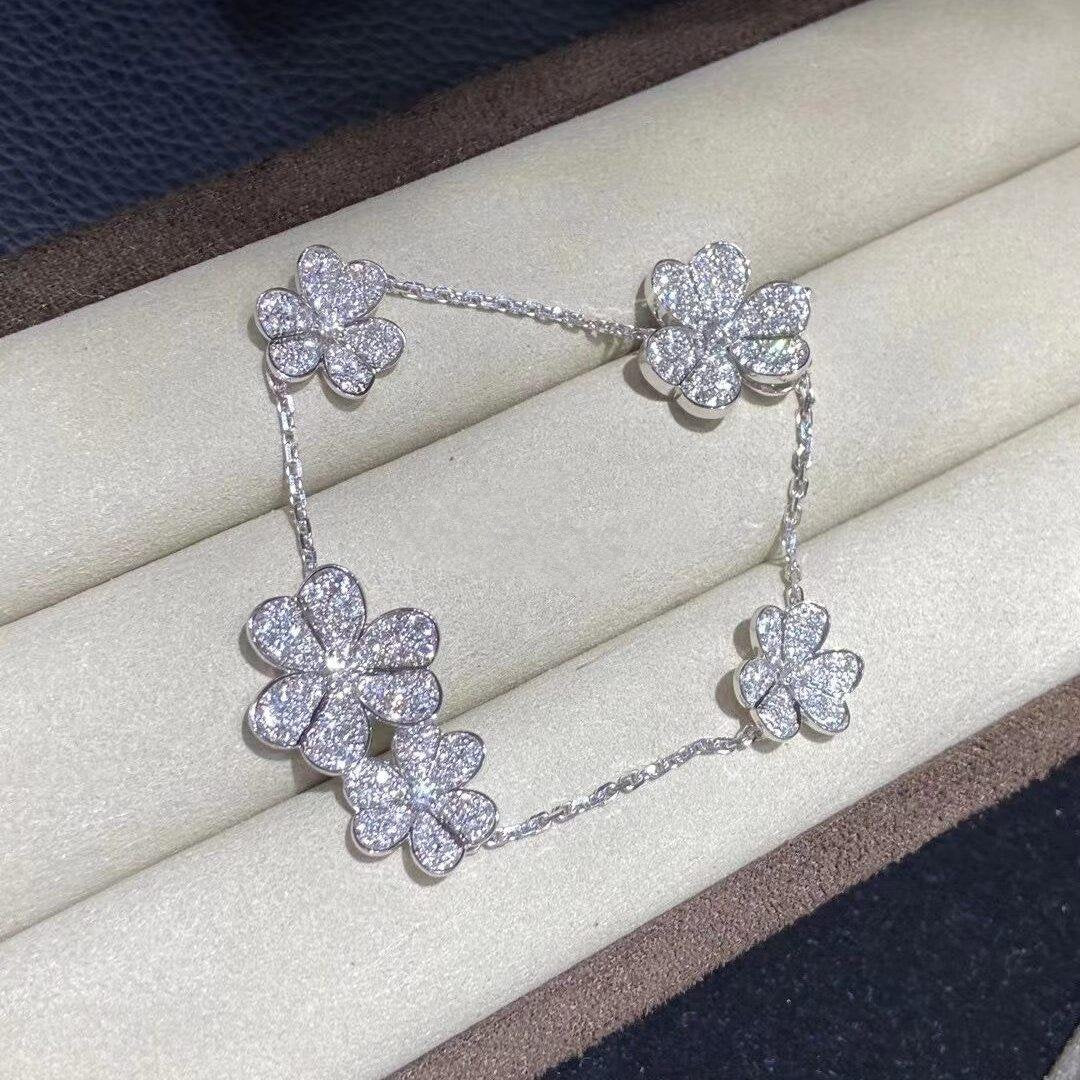 [GALE]FRIVOLE SILVER 5 FLOWERS BRACELET