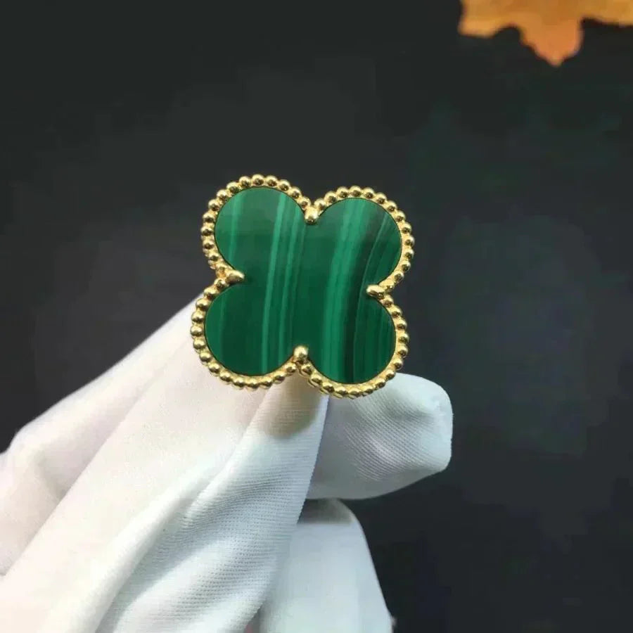 [GALE]CLOVER MALACHITE RING