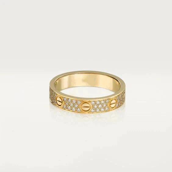 [GALE]LOVE RING 3.6MM DIAMOND PAVED