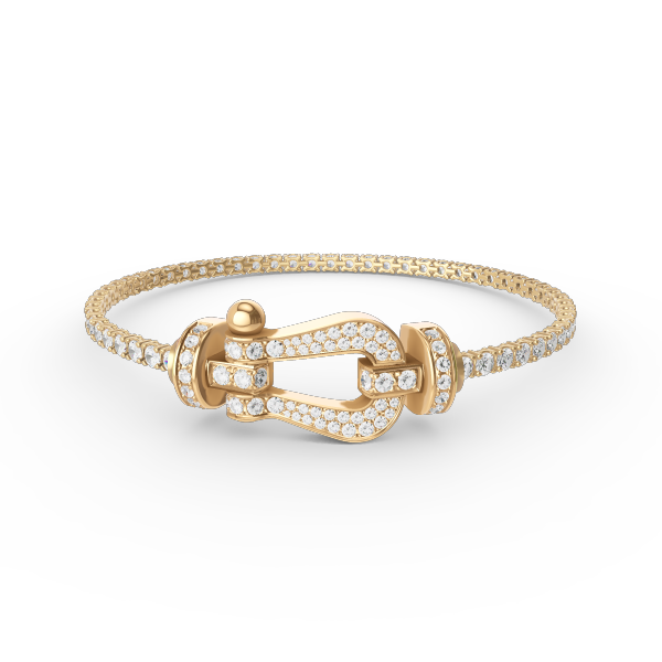 [GALE]FORCE  LARGE HORSESHOE FULL DIAMOND TENNIS BRACELET